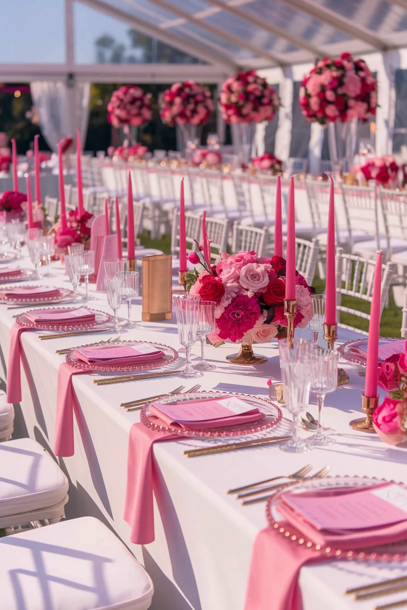 Pink luxury tablescape inspiration